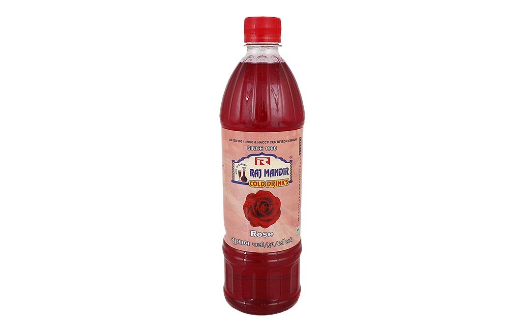Raj Mandir Rose Syrup    Plastic Bottle  750 millilitre